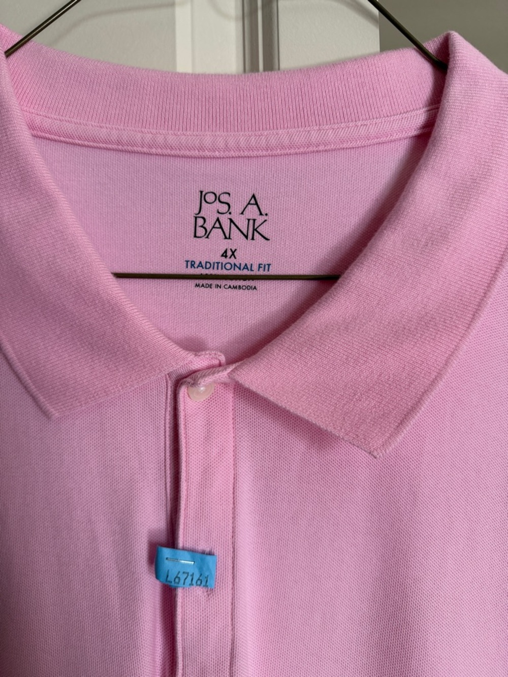 4X Jos. A. Bank Men’s Traditional Fit Light Pink Polo
